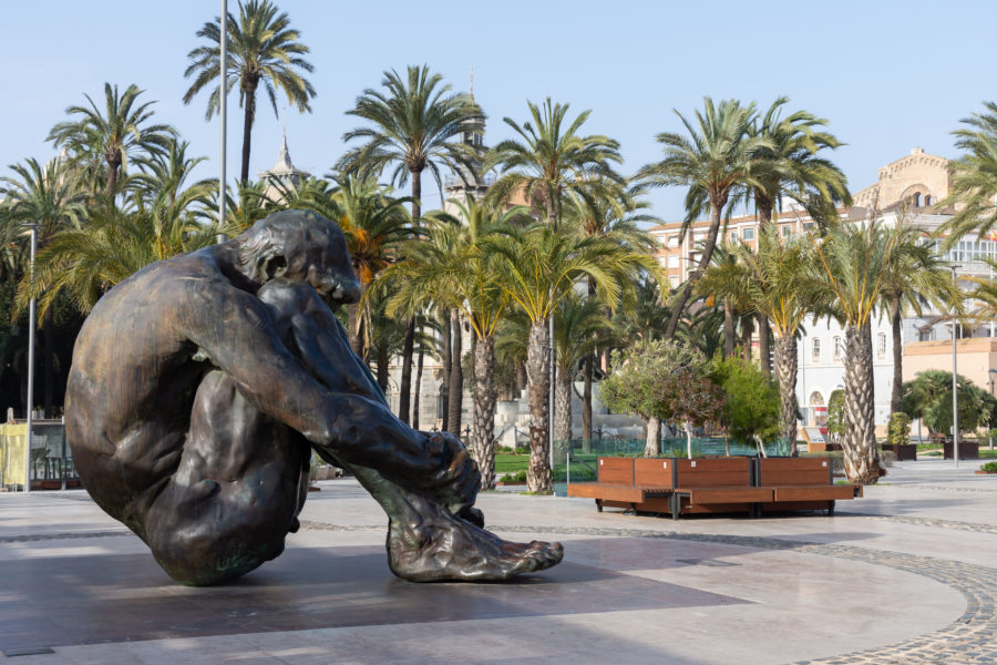 El Zulo : sculpture à Cartagena, Espagne