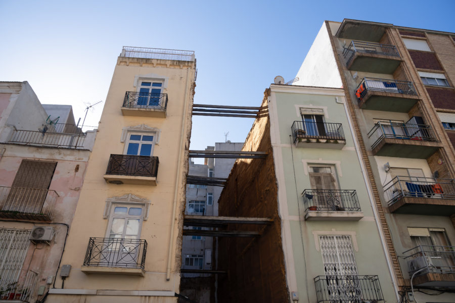 Immeubles vides à Cartagena en Espagne