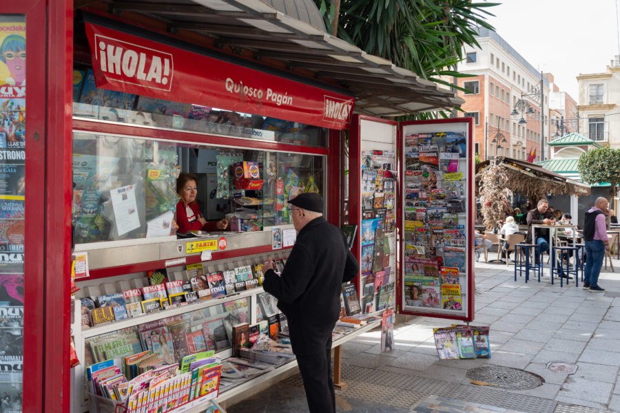 Kiosque à journaux à Carthagène en Espagne