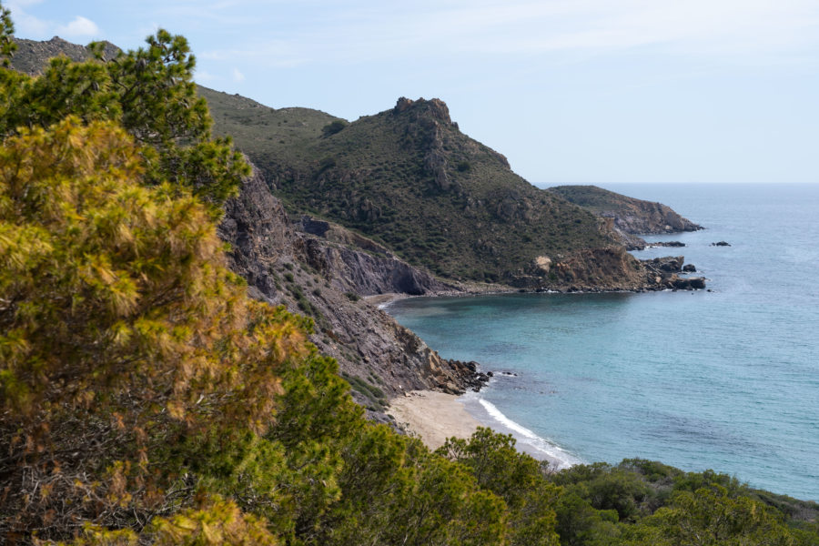 Playa Fatares en Espagne, Sierra de la Muela près de Carthagène