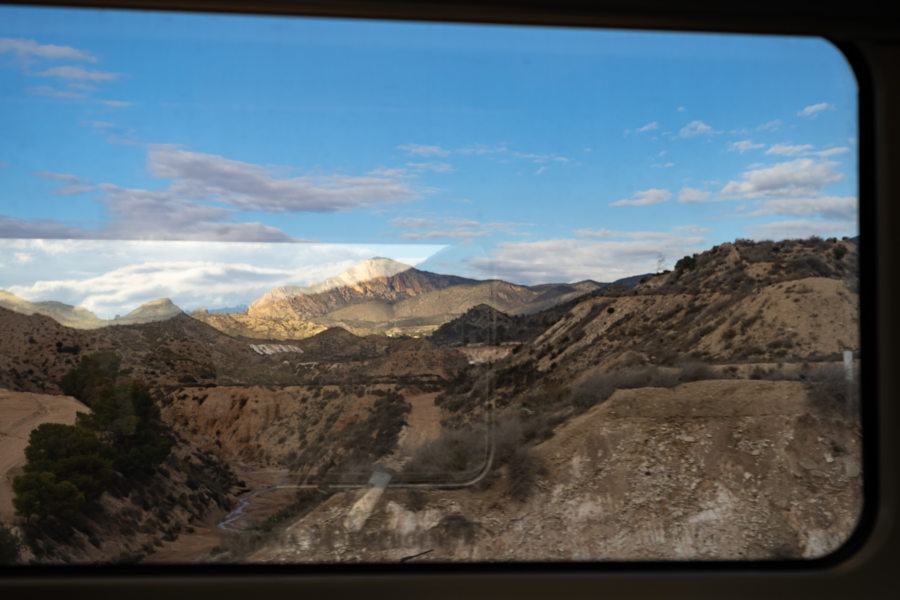 Train en Espagne entre Valence et Murcie