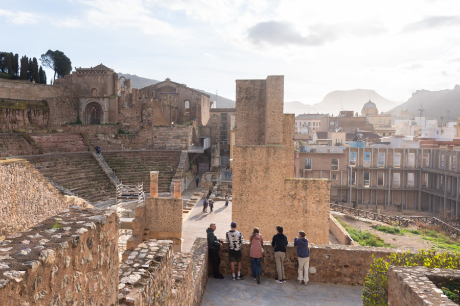 Vue sur le théâtre romain de Carthagène en Espagne