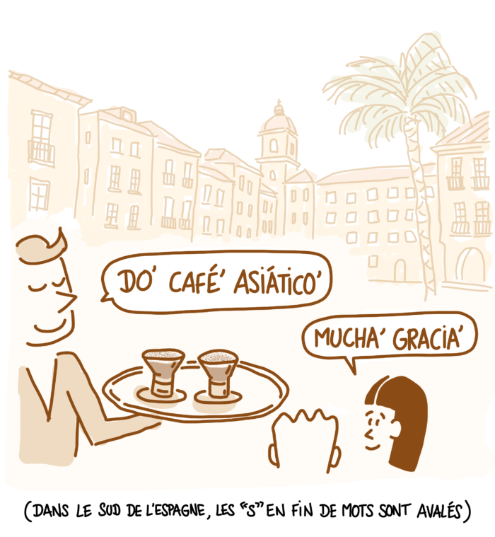 Dessin : le café asiático